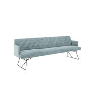 ESSZIMMERBANK CHARME Hellblau Cord - Hellblau, Textil (166/85/69cm) - KAWOLA