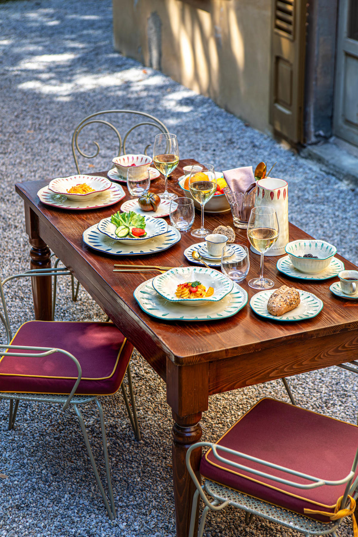 SALATSCHÜSSEL Domitilla Nachtblau - Multicolor, Keramik (24cm) - Rose & Tulipani