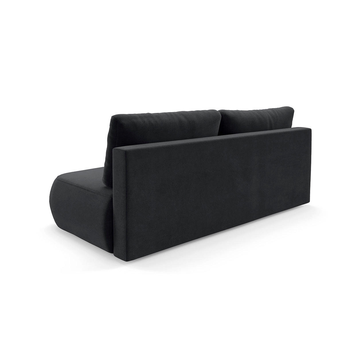 SOFA Antonio 3 Sitzplätze Schwarz - Schwarz, Holz (210/82/106cm) - Petits-meubles