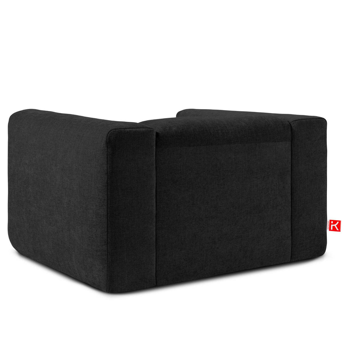 SESSEL BUFFO , Graphit - Graphitfarben, Textil (130/73/96cm) - KONSIMO®