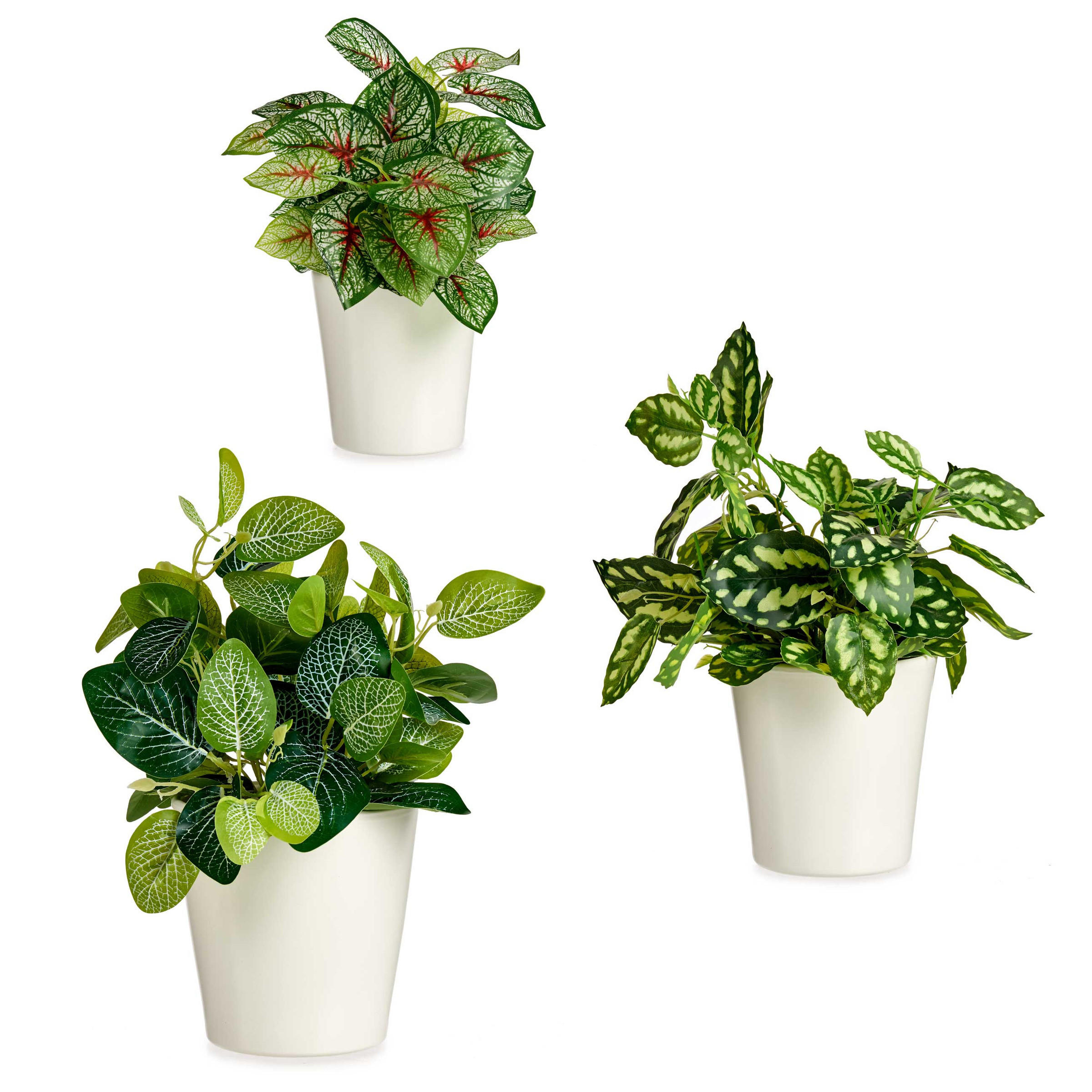 BLUMENTOPF Simon 3er-Set - Rot, Stein (16.5/16cm)