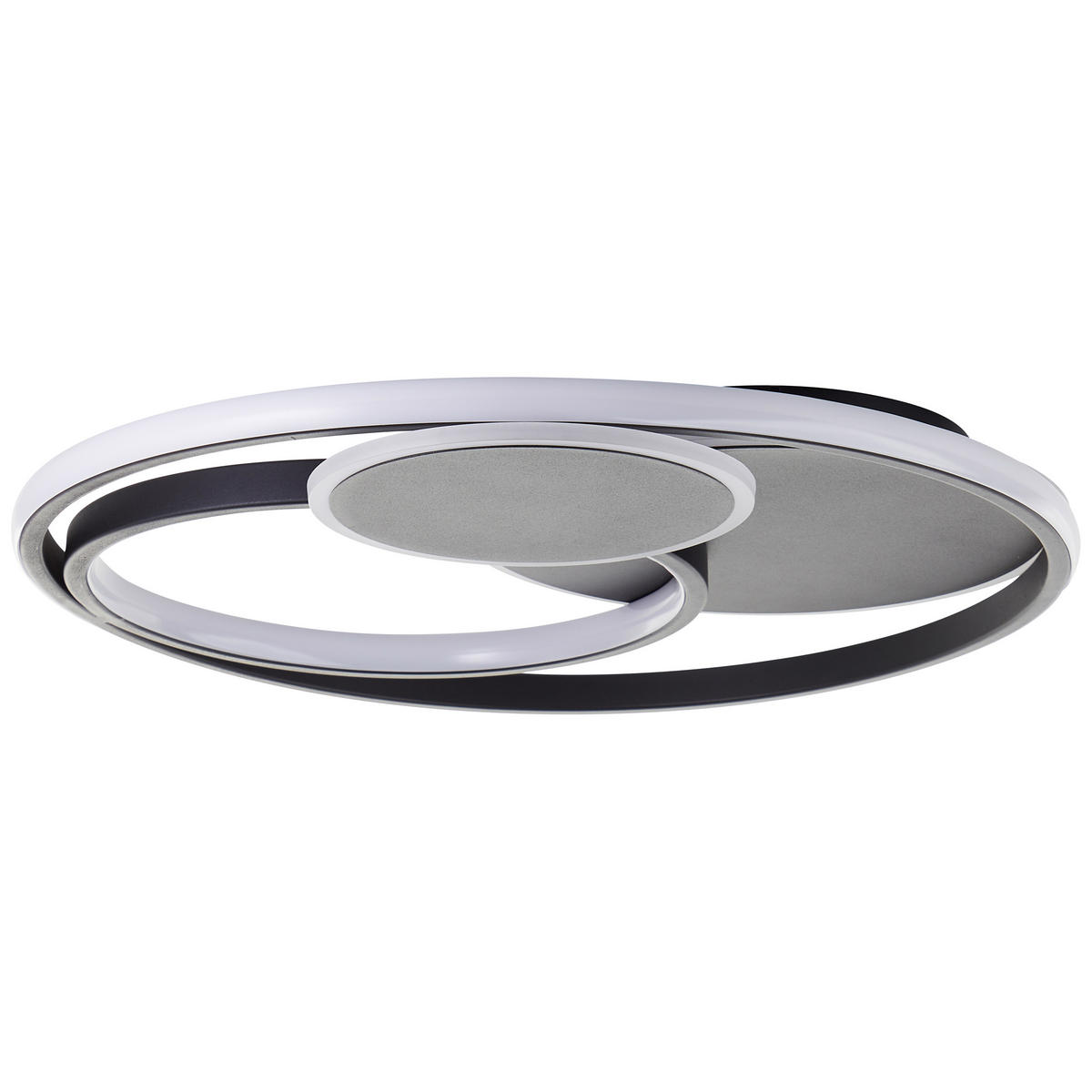 DECKENLEUCHTE Runda G99371/76 - Schwarz, Metall (50/50/7cm) - Brilliant