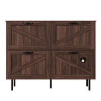 SCHUHSCHRANK Walnussfarben 120/28/92 cm - Walnussfarben, Holzwerkstoff (120/92/28cm) - PANGIVO