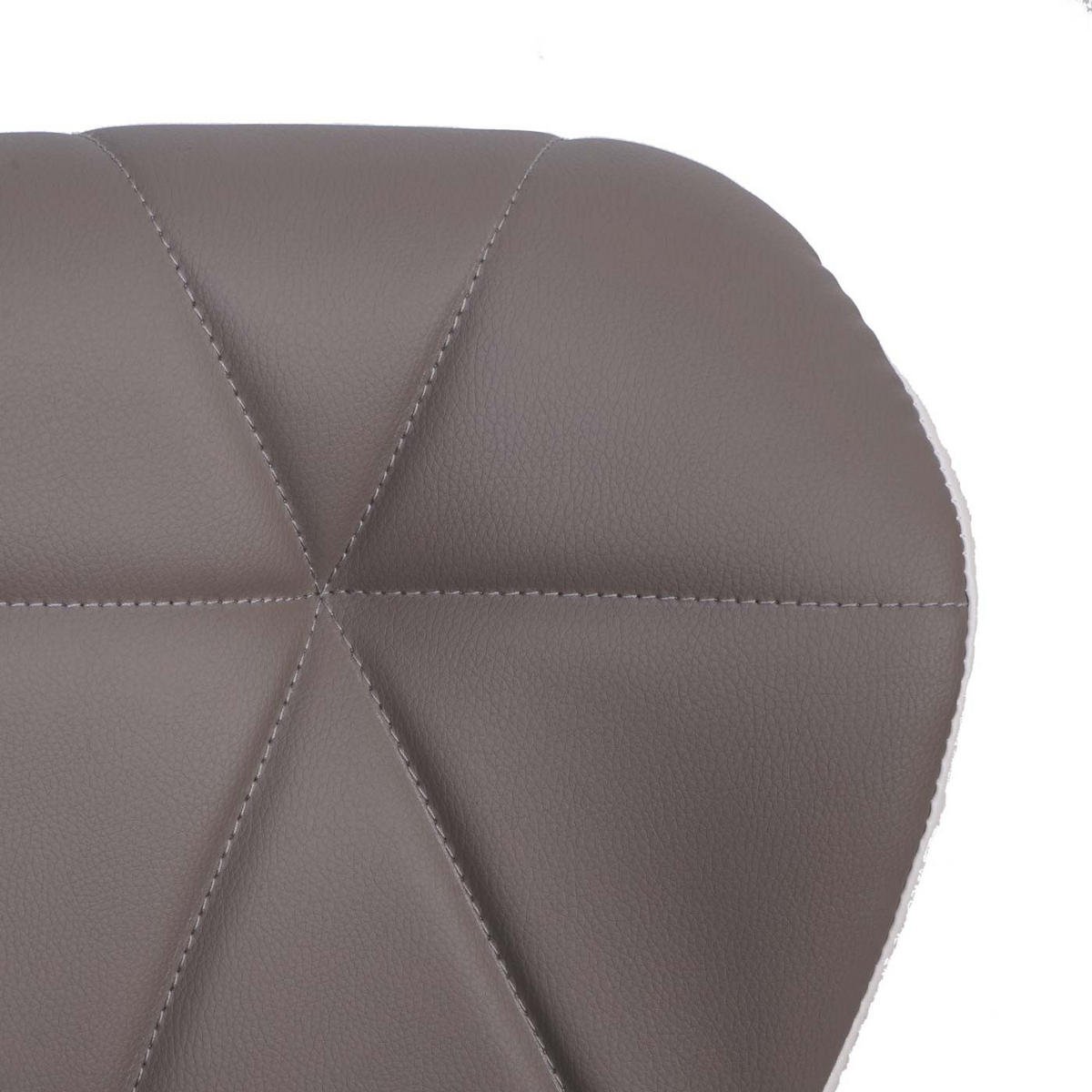 BARHOCKER 2er-Set mit Lehne Sitzhöhe 62-83cm höhenverstellbar Kunstleder Taupe-grau - Taupe, Kunststoff (44/106/49cm) - PROREGAL