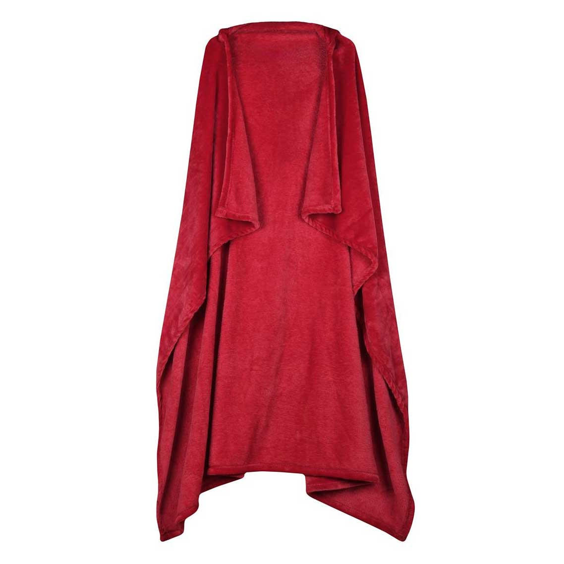 PLÜSCHDECKE mit Weihnachtsmannmütze 150/110 cm - Rot, Textil (110/1/150cm)