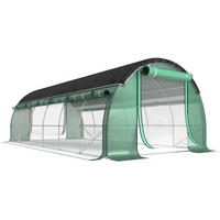 FOLIOVÝ TUNEL, 600L x 300B x 198H cm - zelená barva, plast (300/198/600cm) - Outsunny