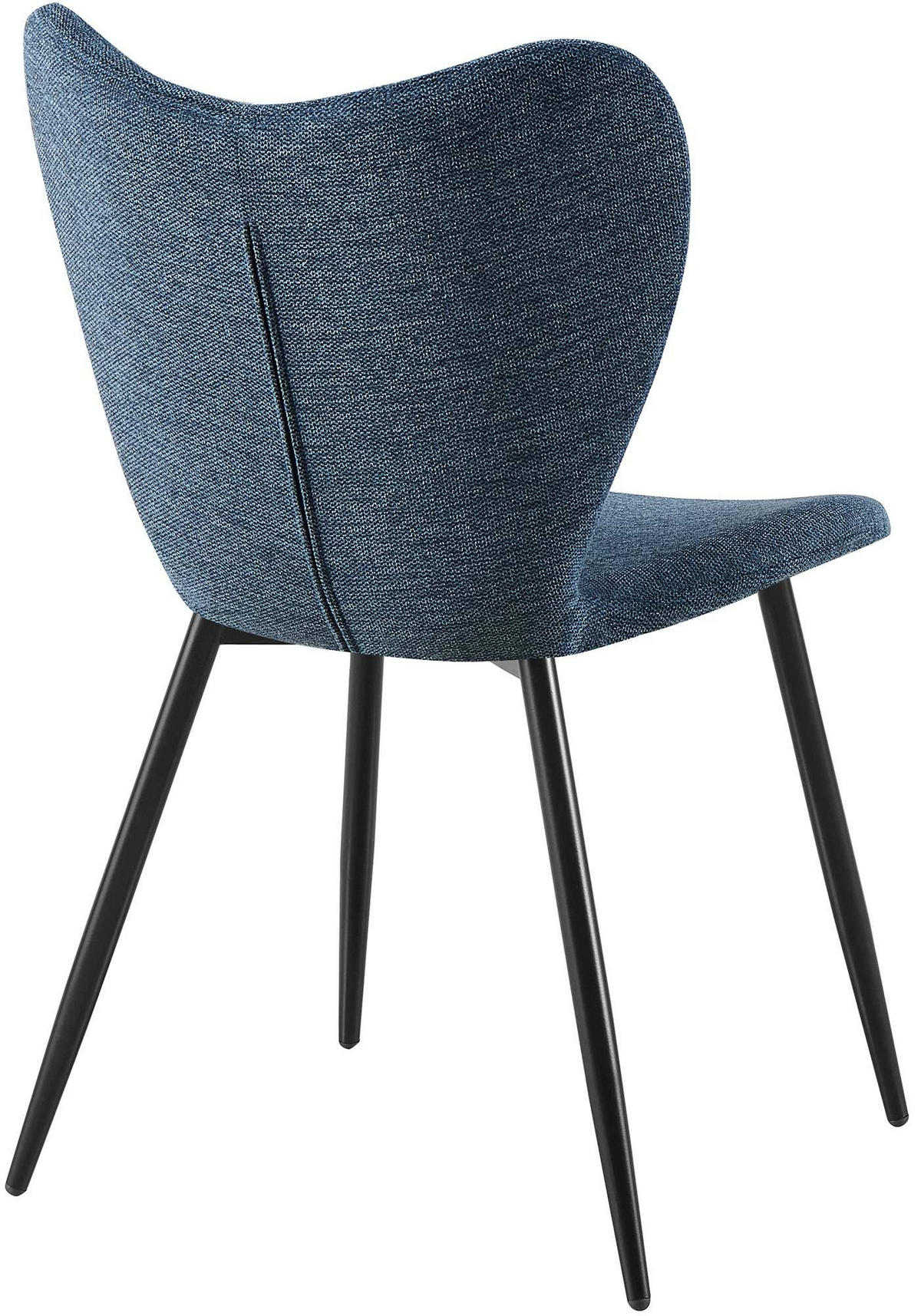 ESSZIMMERSTUHL Stoff Blau - Blau/Schwarz, Textil/Metall (50/80/58cm) - CLP