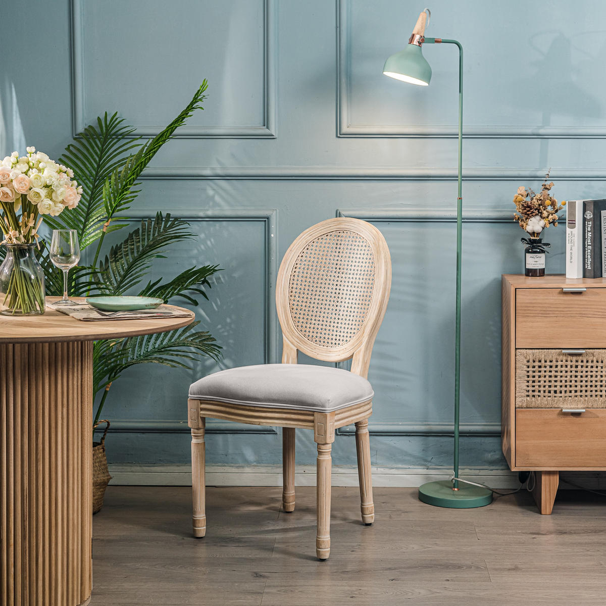 STUHL 2er-Set Holz Grau - Grau, Holz (50/95/58cm) - Nordlys