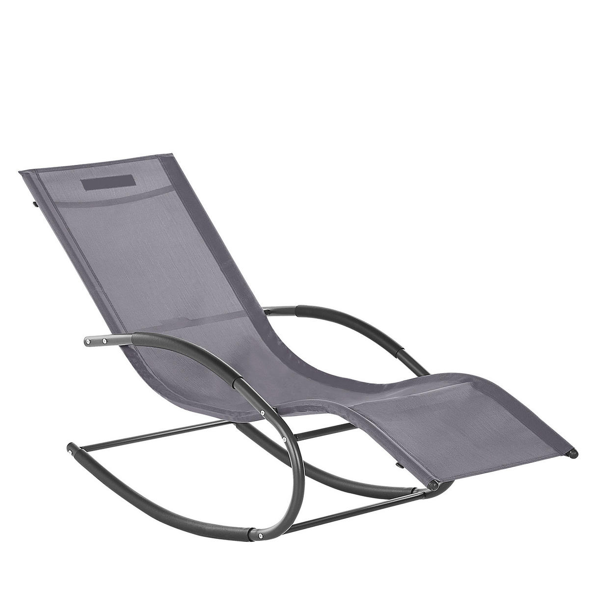 VRTNI LEŽALNIK gugalni temno siva Carano II - temno siva, kovina (60/90/155cm) - Beliani