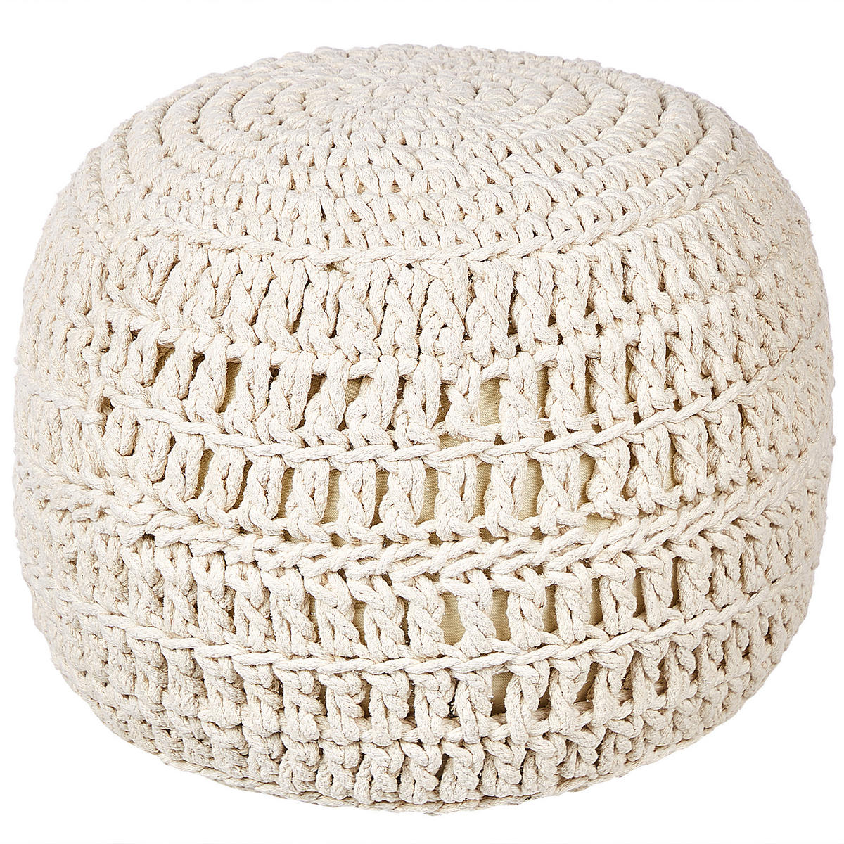POUF Beige Arpatu - Beige, Naturmaterialen (40/40/40cm) - Beliani