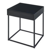 BEISTELLTISCH Rautjärvi - Schwarz, Metall (41/43/50cm) - [en.casa]