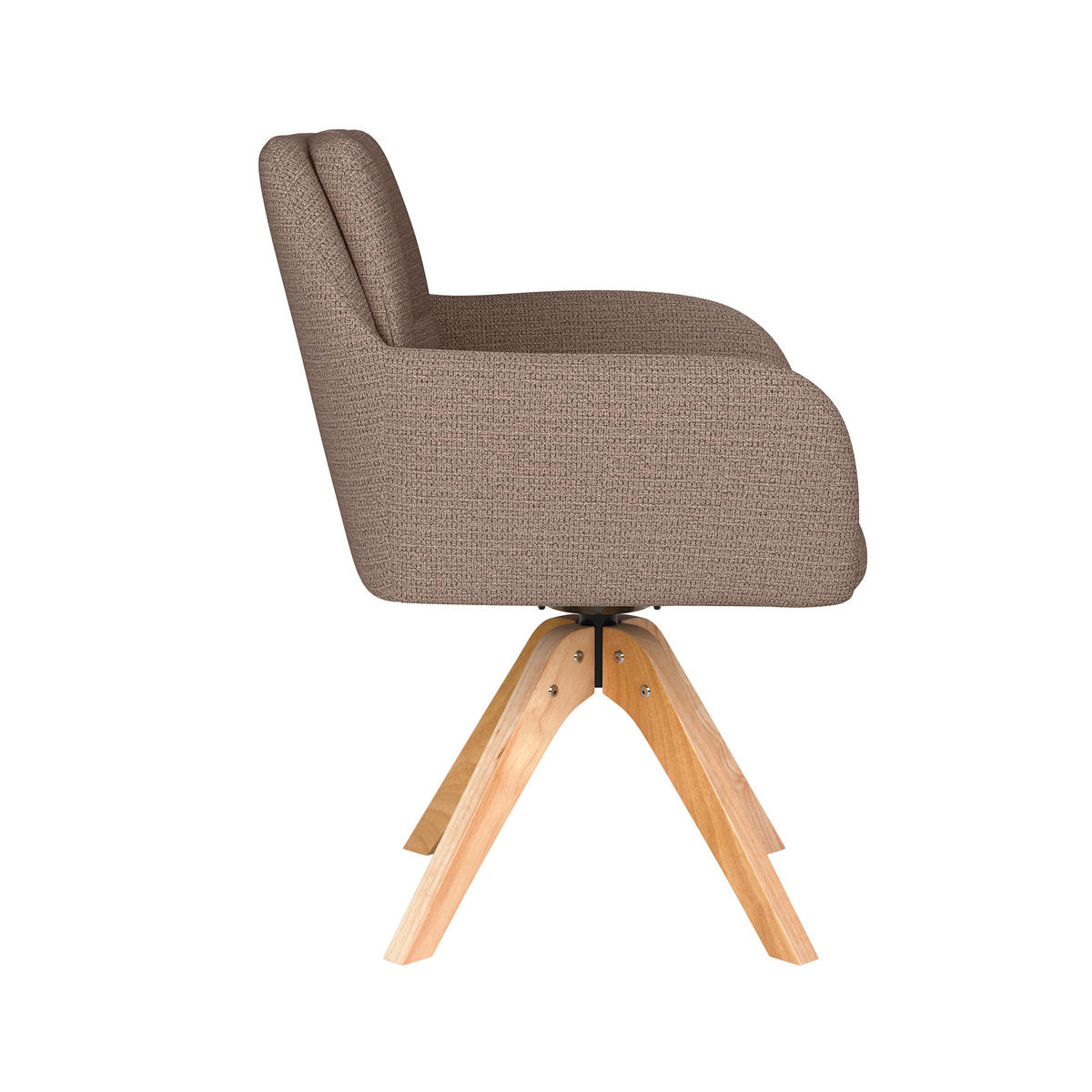 ESSZIMMERSTUHL Pete - Taupe - 62/63/85 cm - Taupe, Textil (63/85/62cm)