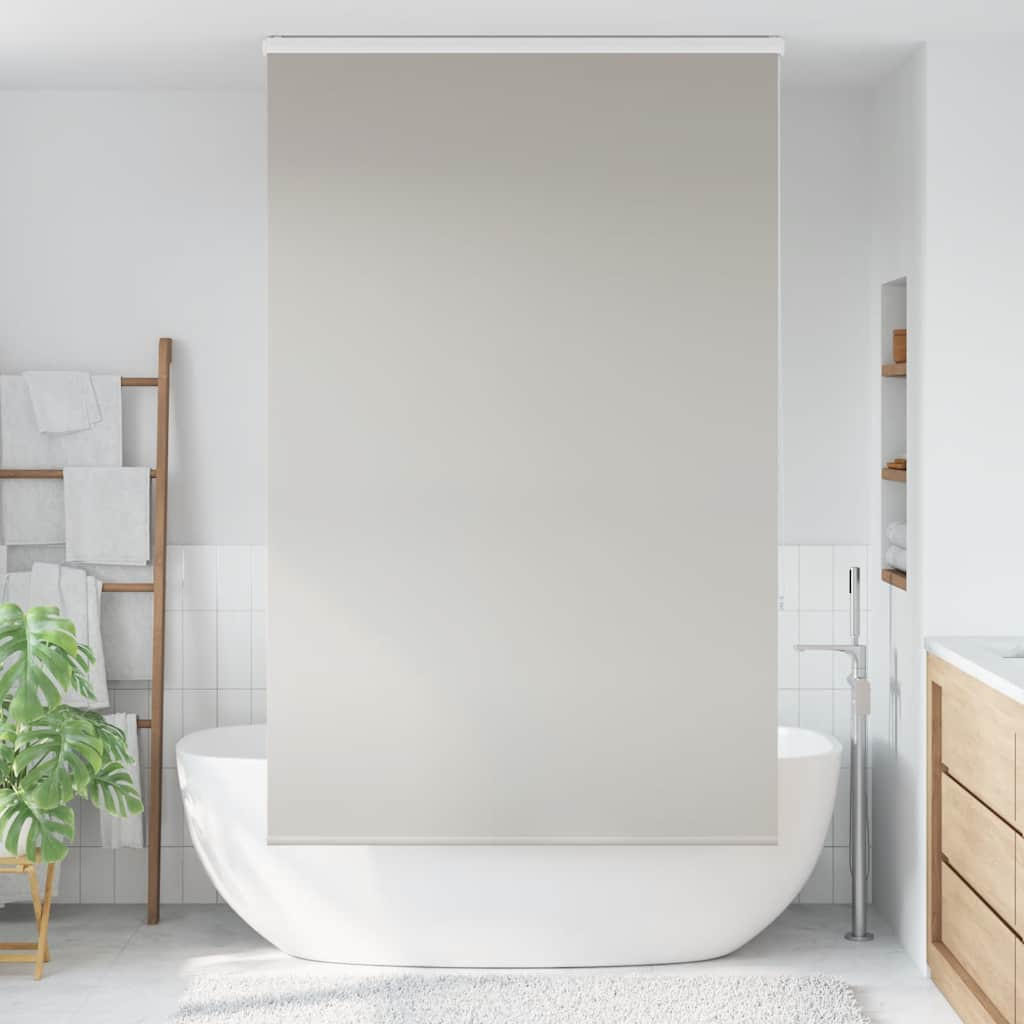 ROLLO für die Dusche 120/240 cm Stoffbreite 116 cm aus PEVA Hellgrau - Hellgrau, Kunststoff (120/240cm) - vidaXL