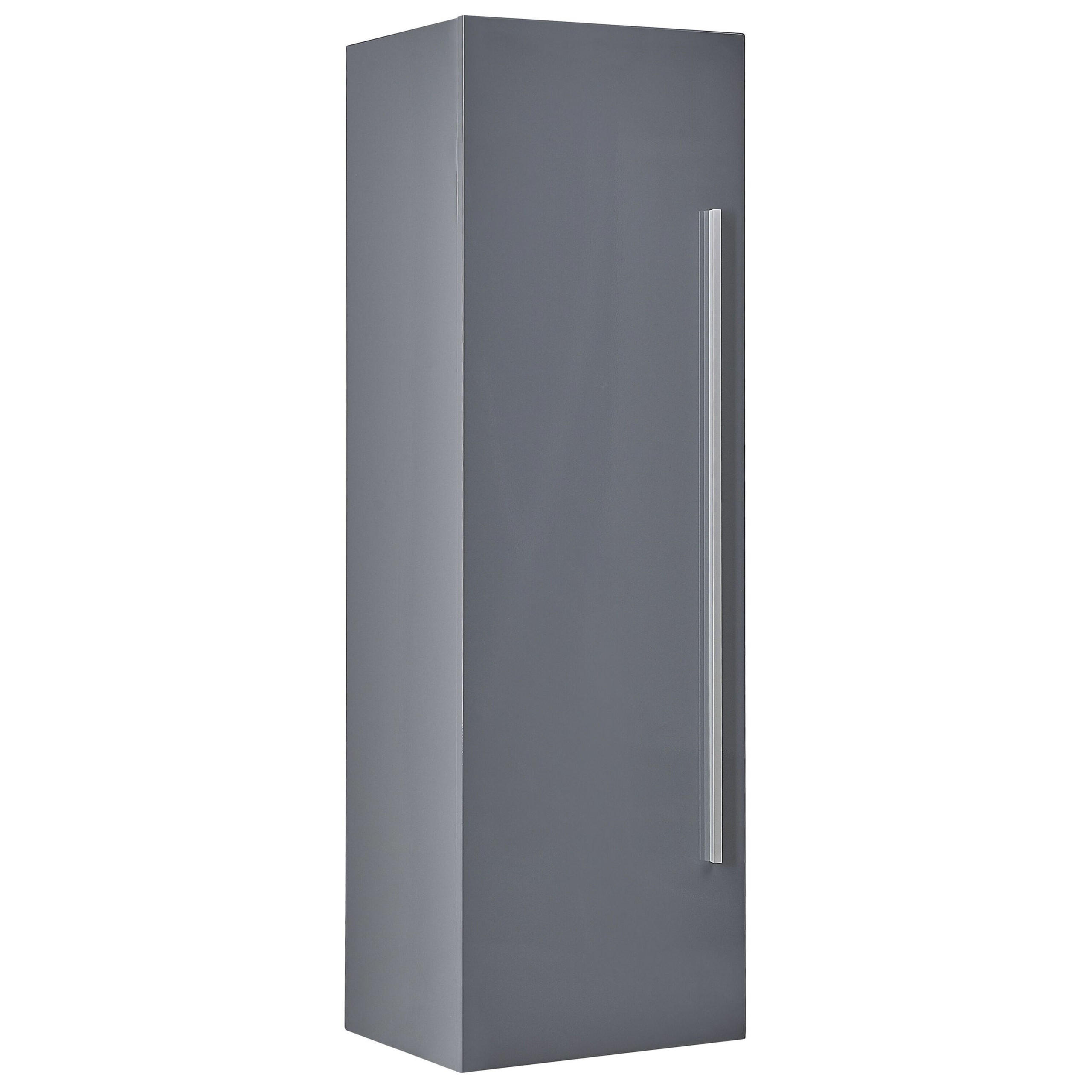 BADRUMSVÄGGSKÅP grått Mataro - Silverfärgad/Grå, Träbaserade material (40/132/35cm) - Beliani