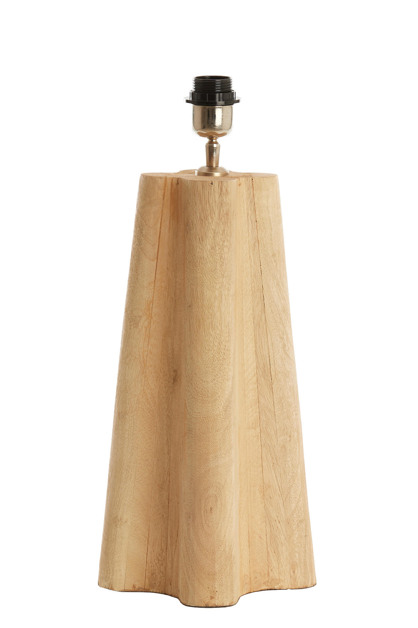LAMPENFUSS Navelli Braun 15/15/40 cm - Braun, Holz (15/15/40cm) - Light & Living
