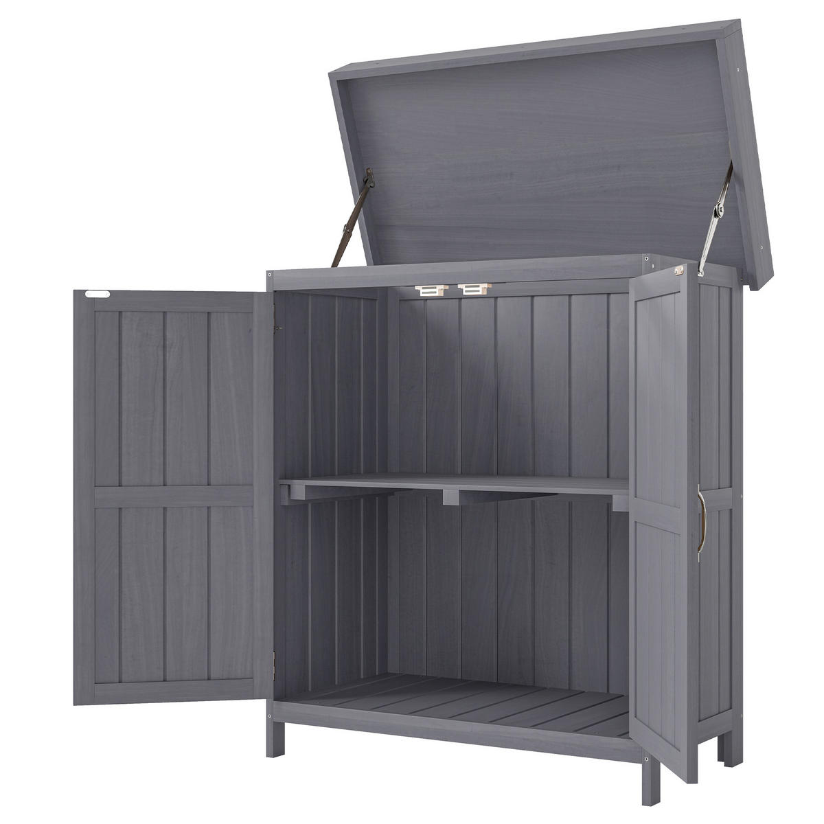 GERÄTESCHRANK DE-09232 Grau - Grau, Holz (43/88/74cm) - ComfortXL