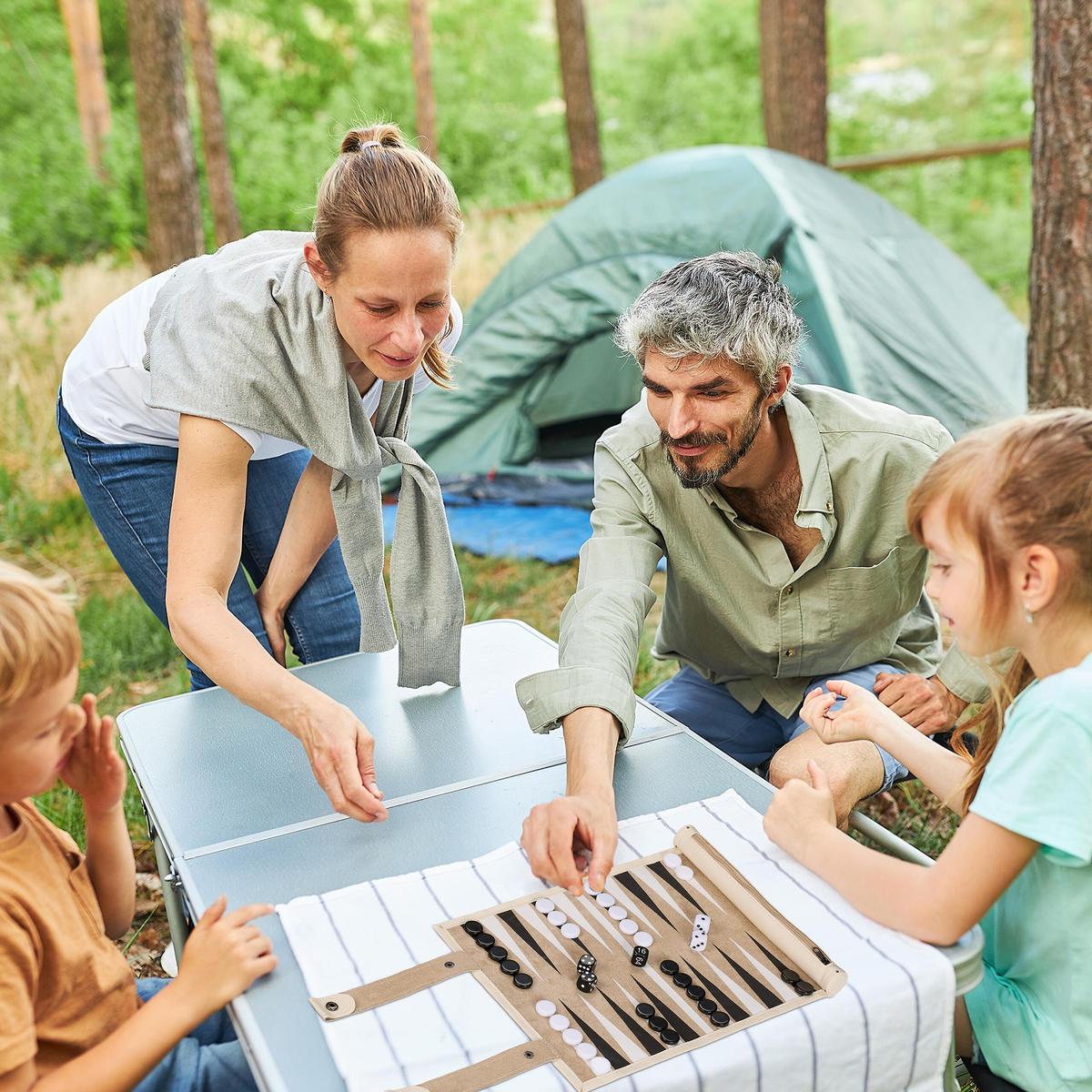 BACKGAMMON - Multicolor, Kunststoff/Metall (5/5cm) - Relaxdays