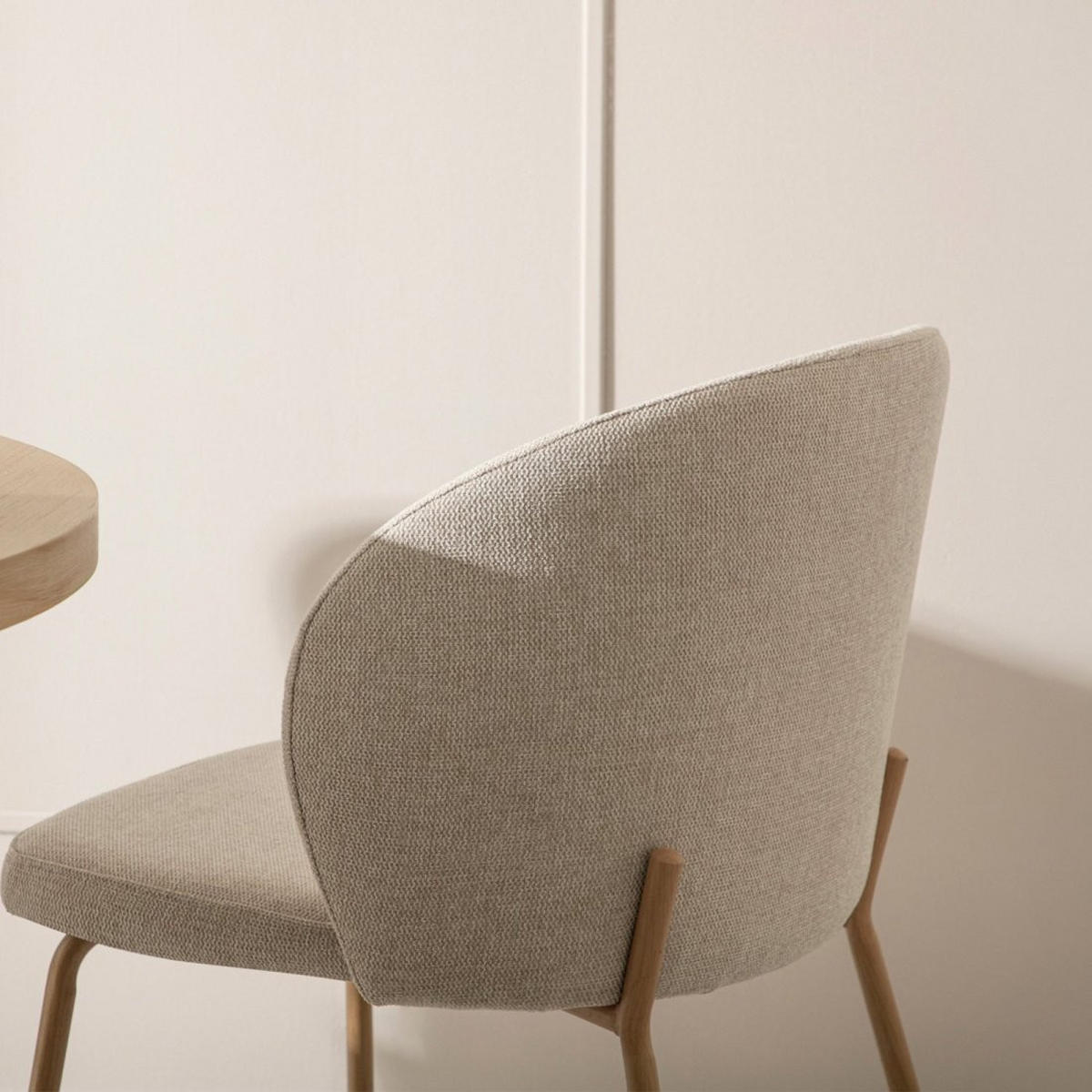 ESSZIMMERSTUHL Norah Beige 49 cm x 80 cm 4er-Set - Beige, Textil (49/80/56cm) - Klast Home