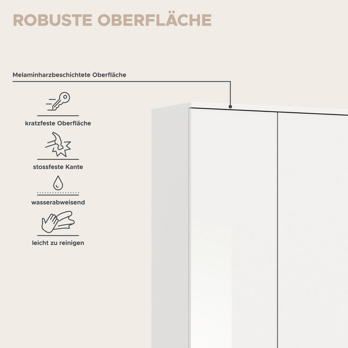 GARDEROBENKOMBINATION 4tlg. Projekt X Garderobe in weiß Nb. und weiß hochglanz B/H/T: 212x193x34 cm - Weiß, Holzwerkstoff (212/193/34cm)