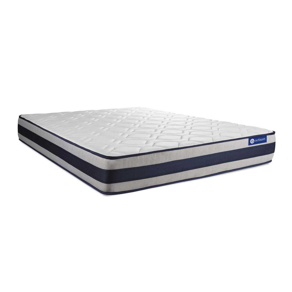 BETT Actimemo ergo Memory-Schaum 130 x 220 cm h3 - Kit Bettgestell Weiß - Beige/Weiß, Karton/Holz (130/220cm) - ACTISOM