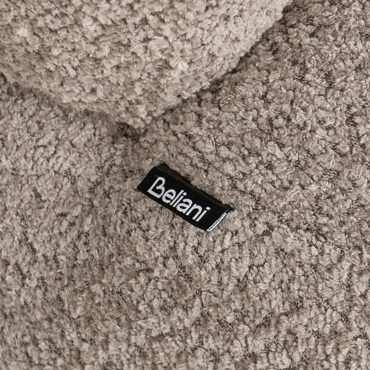 SESSEL Chenillegewebe Taupe Volda - Taupe, Textil (78/74/80cm) - Beliani