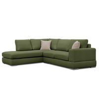 ECKSOFA OTTO 5-Sitzer, grün - Grün, Holzwerkstoff/Textil (219/279cm) - Courtois Laville