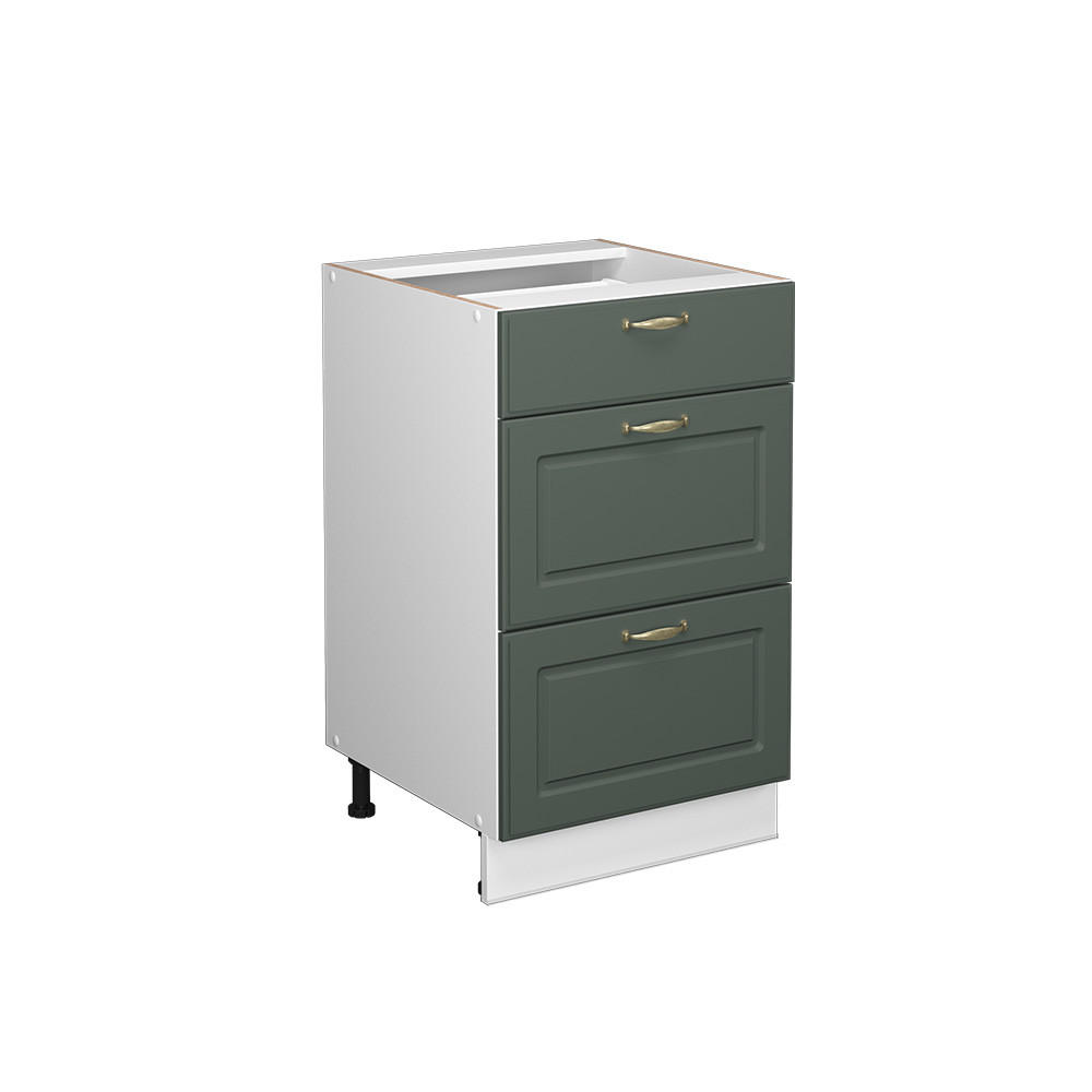 KÜCHENUNTERSCHRANK Fame-Line Grün-Gold Landhaus 50 cm ohne AP - Weiß/Grün, Holzwerkstoff (50/82/51.6cm) - Vicco