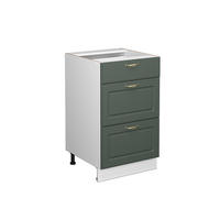 KÜCHENUNTERSCHRANK Fame-Line Grün-Gold Landhaus 50 cm ohne AP - Weiß/Grün, Holzwerkstoff (50/82/51.6cm) - Vicco
