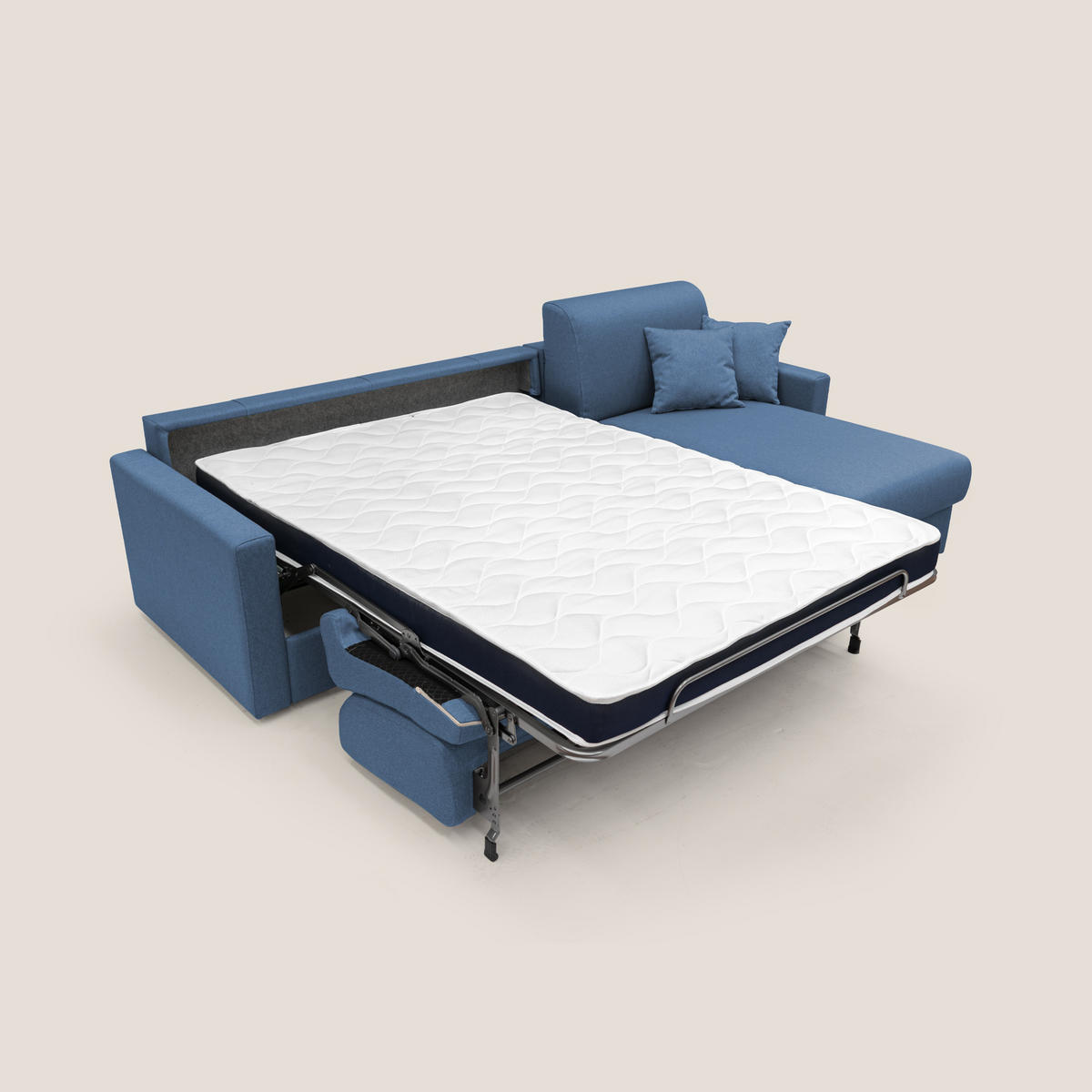 ECKSOFA RECHTS Chris - Blau, Textil (288/96cm) - Divani.store