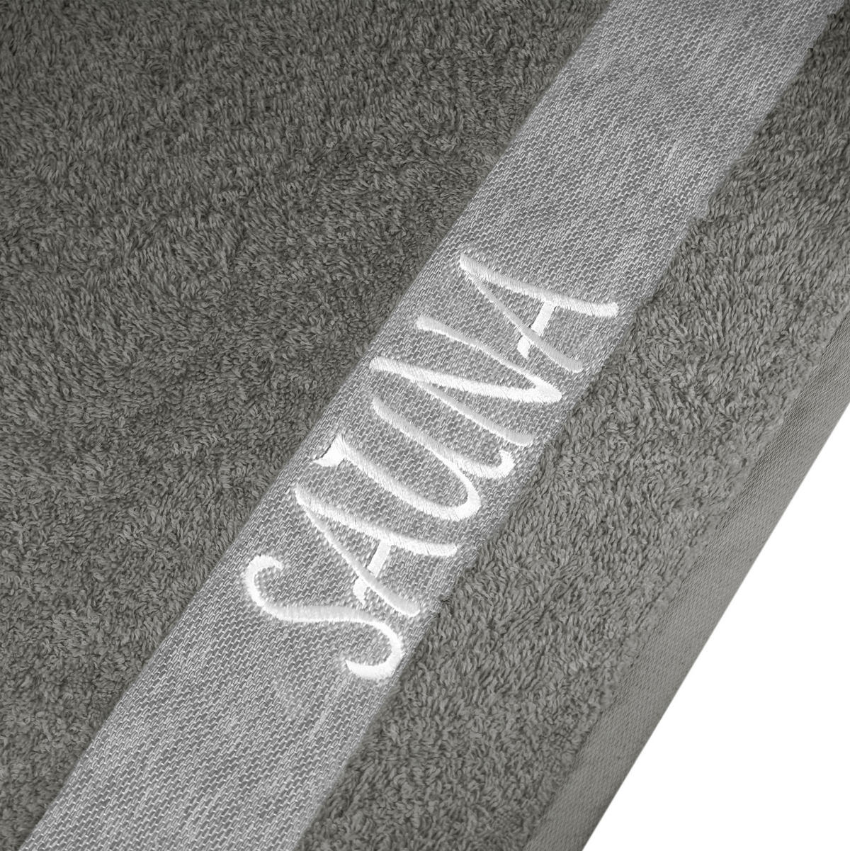 SAUNAKILT Herren Grau, Lima Saunahandtuch mit Klettverschluss - Dunkelgrau, Textil (140/55cm) - Lashuma