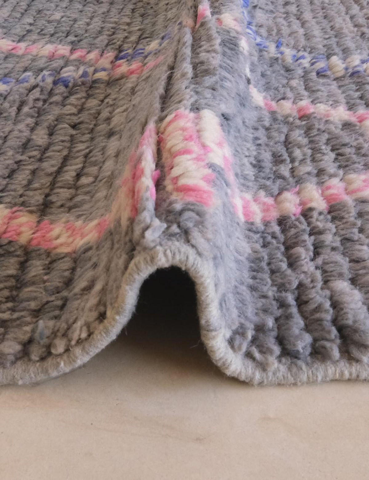 BERBERTEPPICH aus reiner Wolle 75x 406 cm - Grau, Naturmaterialien (75/406cm) - AFK Living