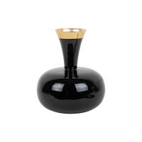 VASE Yara Groot Schwarz 25/25/29 cm - Schwarz, Metall (29cm) - Present Time