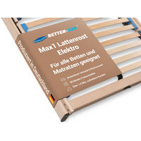 ELEKTRISCHER Lattenrost MAX1, NV Fertig montiert, Größe: 90x190 - Braun, Holz (90/190cm) - Betten-ABC