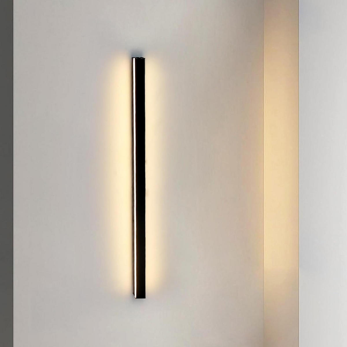LED-WANDLEUCHTE Raying 2.5/4/100 cm - Schwarz, Metall (4/100/2.5cm) - ZMH