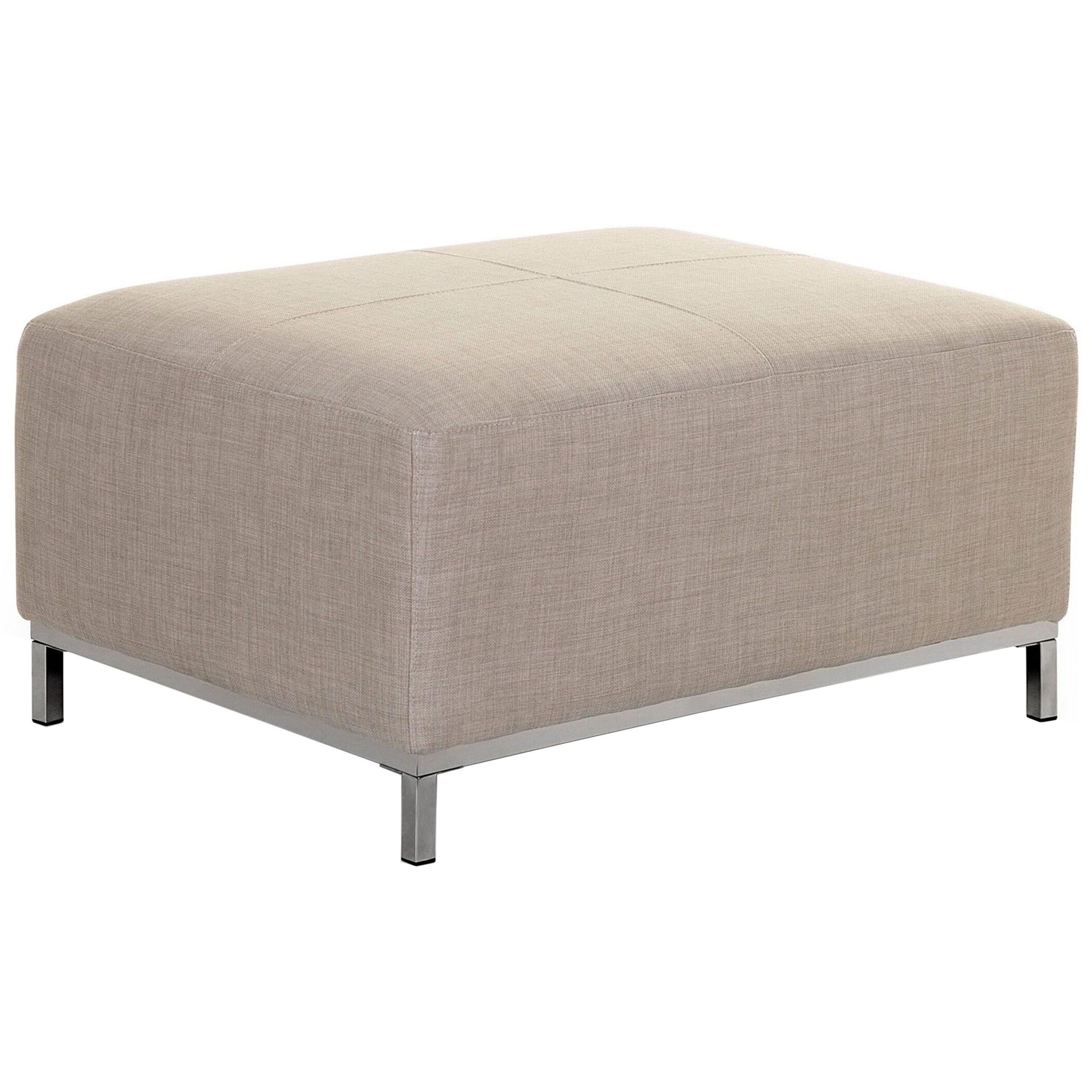 OTTOMANE Oslo 71/95/46 cm - Beige, Kunststoff/Textil (95/46/71cm) - Beliani
