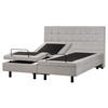 POLSTERBETT verstellbar 160x200 cm Grau Duke - Hellgrau, Textil (160/200cm) - Beliani