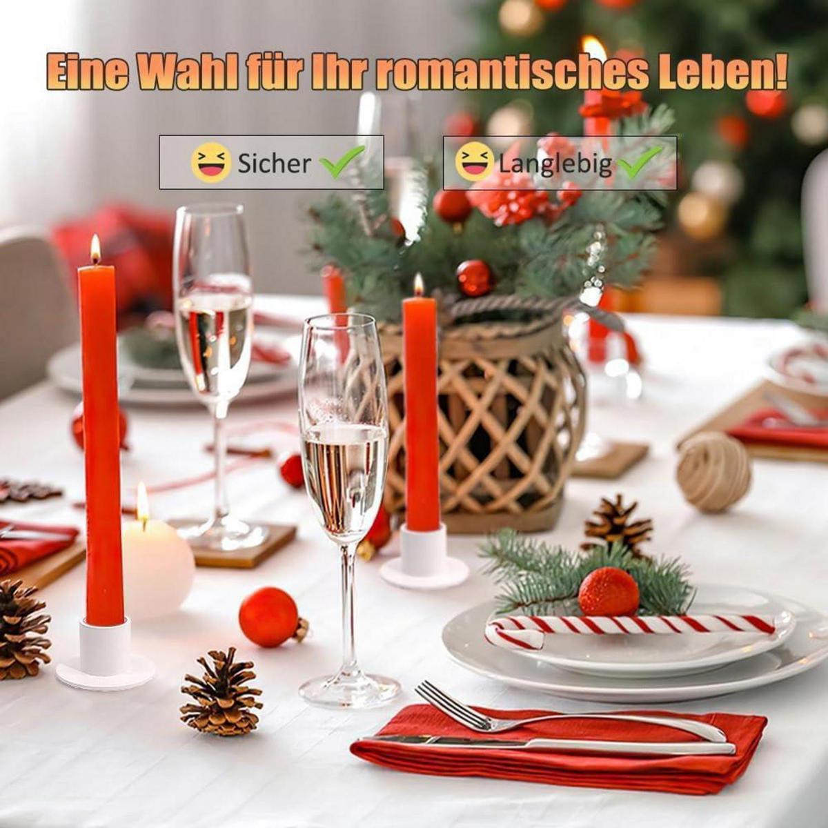KERZENSTÄNDER 4-teiliges Set Weiß - Weiß, Metall (5/2.7/5cm)