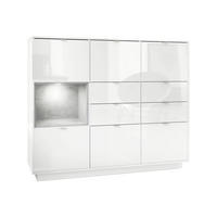 HIGHBOARD Metro Einsatz in Beton Oxid Optik - Hellgrau, Holzwerkstoff (153/123/38cm) - Vladon