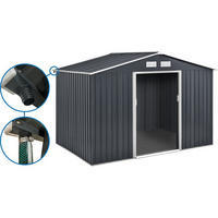 METALL-GARTENHAUS vegas Grau - Grau, Metall (267/202/245cm) - Habitat Garten