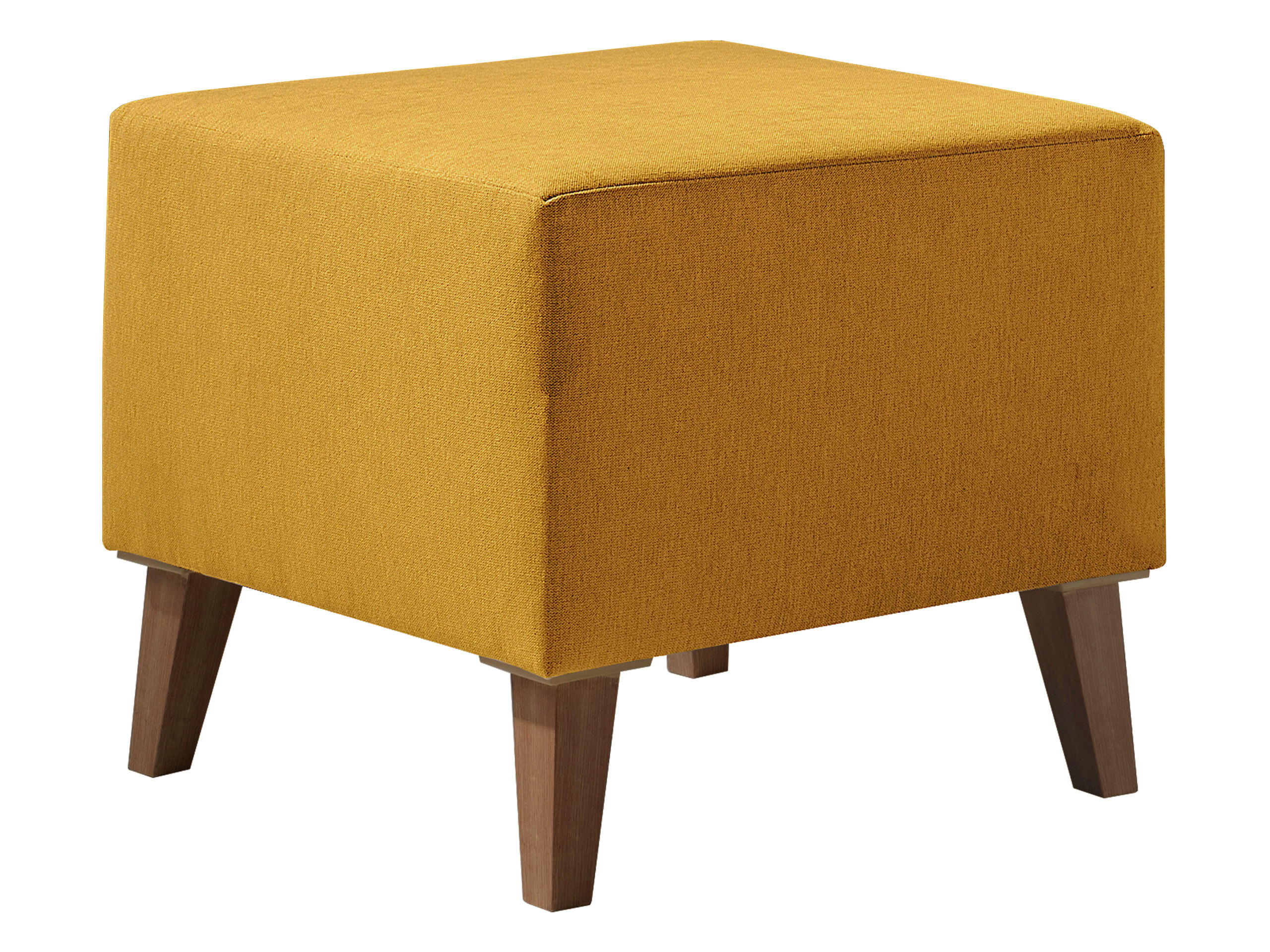 POLSTERHOCKER Oviedo - Gelb, Holz/Kunststoff (51/45/51cm) - MIRJAN24