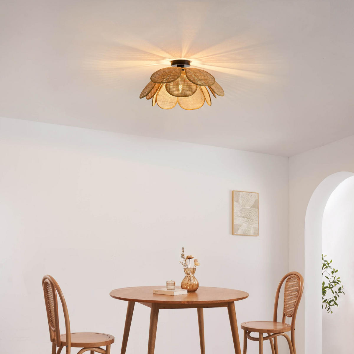 DECKENLEUCHTE Mariella, Beige, 30cm - Beige, Metall (30/50/30cm) - KOSILUM