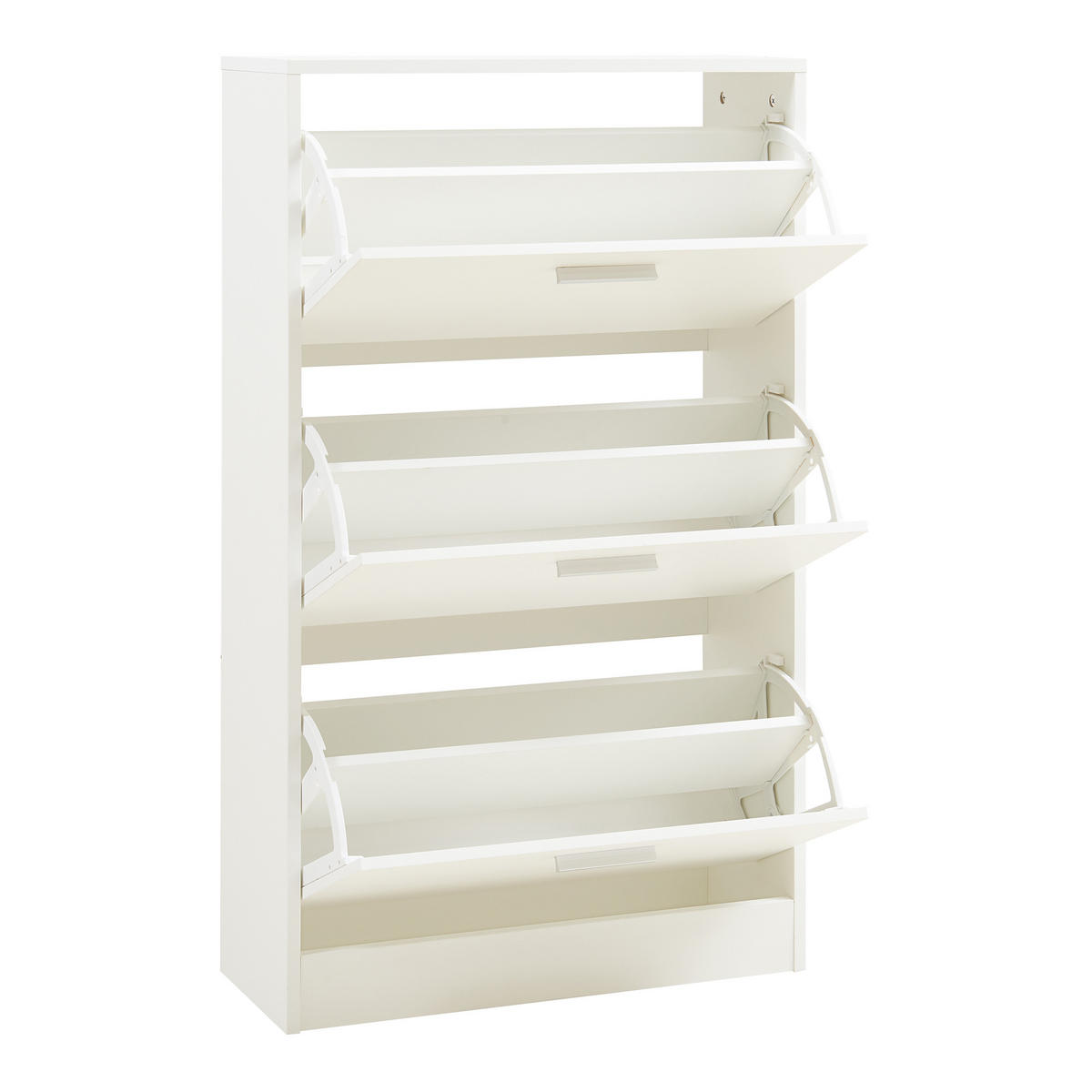 SCHUHSCHRANK Sykkylven - Weiß, Holzwerkstoff (60/103/24cm) - [en.casa]