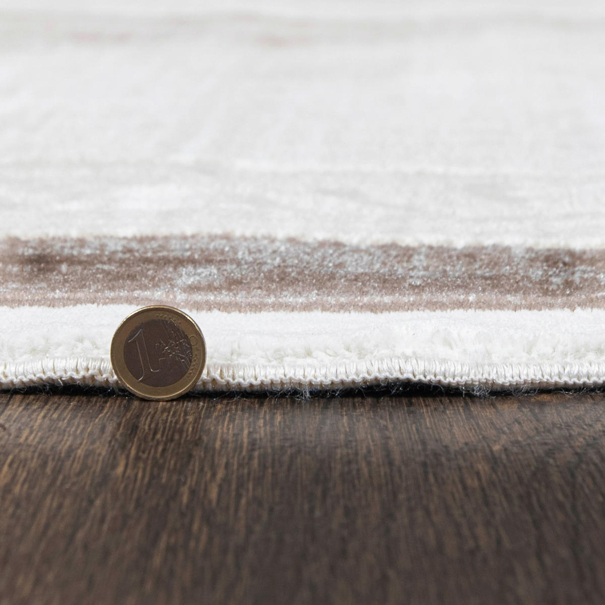 TEPPICH Beige Abstrakt - Kurzflor Unregelmäßig Unregelmäßige Form - Weiß Ecru Creme - 160 x 220 cm - Creme, Textil (160/220cm) - Mazovia