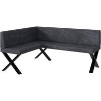 ECKBANK TONI_X - Dunkelgrau, Textil (128/168cm) - Meblini