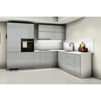L-KÜCHE Velmora Grau Hochglanz – 300 × 240 cm – K31-G300 L - Grau, Holzwerkstoff (300/212/240cm) - ROYAL24_MARKT
