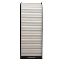 JALOUSIESCHRANK Eadith 69 x 44 x 192 Rollladenschrank Schwarzstahl/Weiß - Schwarz/Weiß, Holz (69/192/44cm) - 58aufmkessel