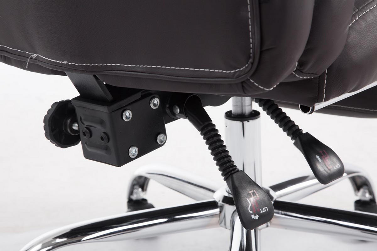 BÜROSTUHL Pacira, Kunstleder Braun - Braun, Textil/Metall (68/127/64cm) - TPFLiving