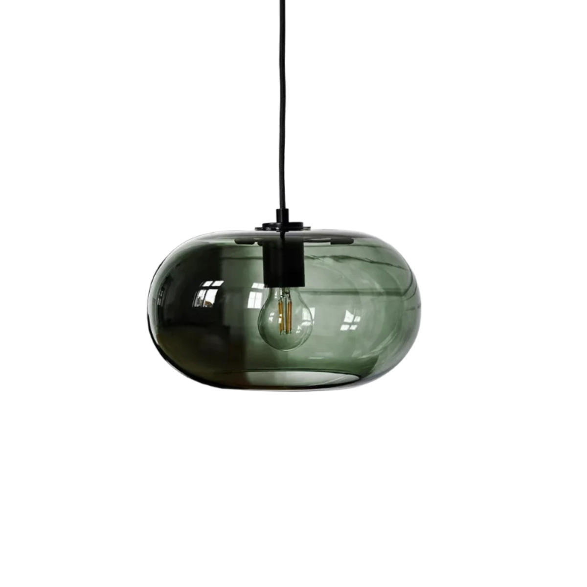 LED-HÄNGELEUCHTE Grün 4W 25/25/18-150 cm - Grün, Glas (30/30/15cm) - Authentics