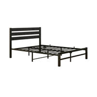 METALLBETT 140/200 cm Schwarz mit USB-Ladestation und LED-Bettrahmen - Schwarz, Metall (140/200cm) - Oxeza