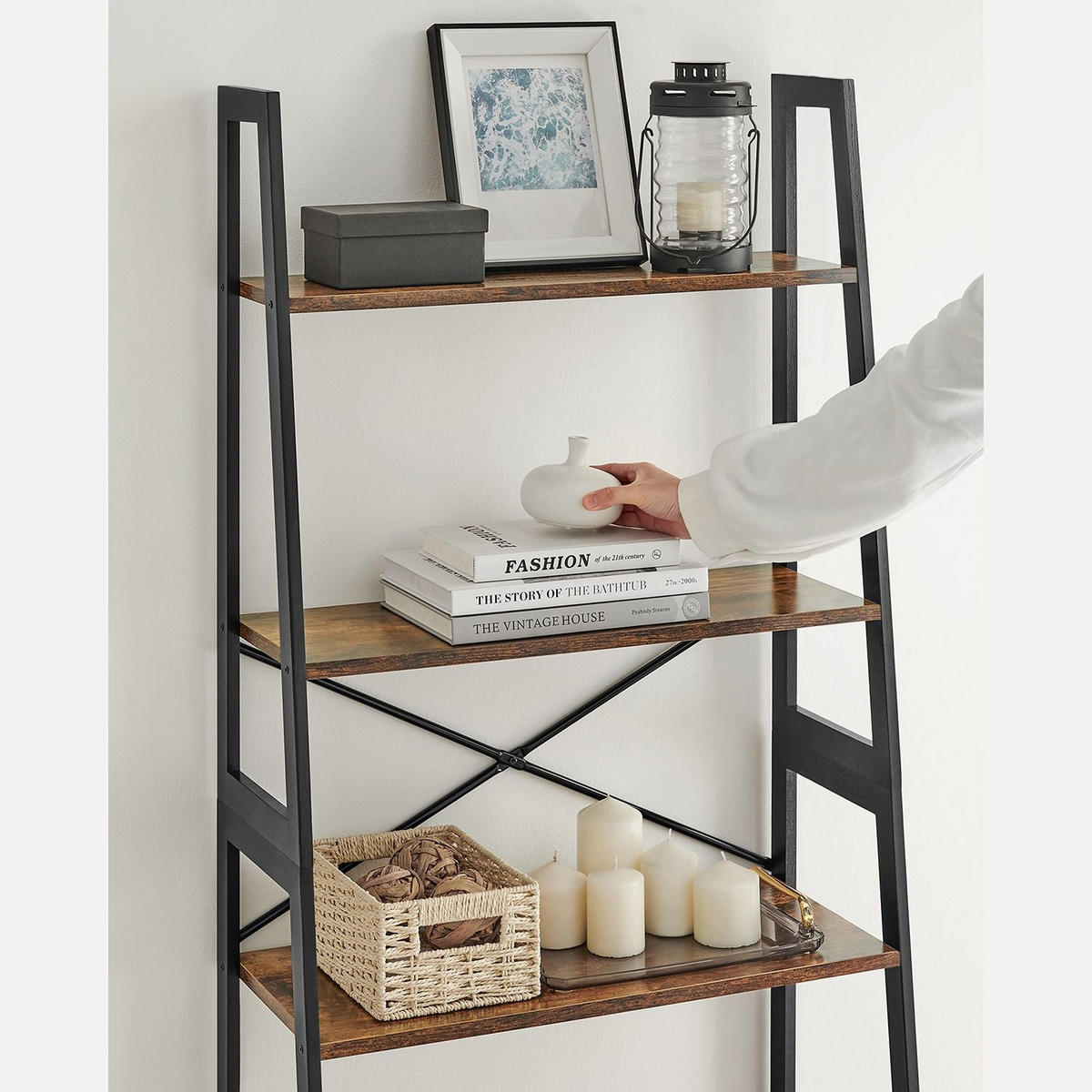 BÜCHERREGAL KAMPALA - Braun, Naturmaterialien (34/137/63cm) - Hansiro